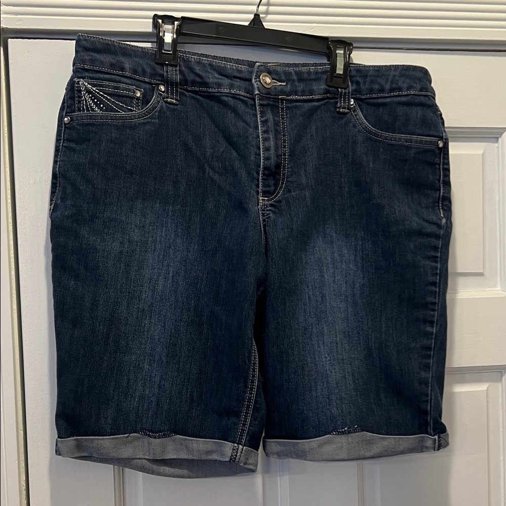 Christopher & Banks Dark Blue Jean Shorts